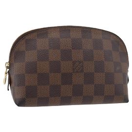 LOUIS VUITTON Damier Ebene Pochette Cosmetic PM Pochette N47516 LV Auth 179147