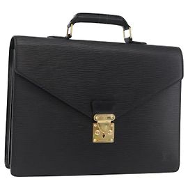 LOUIS VUITTON Epi Serviette Conseiller Business Bag Black M54422 LV Auth ep14499