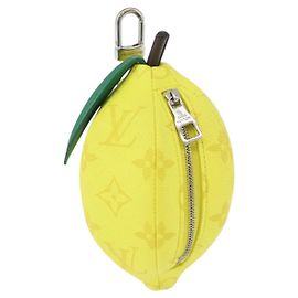 LOUIS VUITTON Monogram LV Lemon Bag Charm Yellow M81197 LV Auth 179783SAM