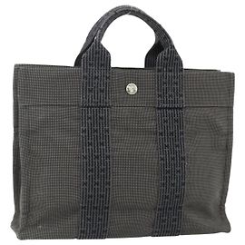 Hermès Borsa HERMES Her LinePM in tela grigio argento autenticata 179763A