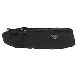 Marsupio PRADA Nylon Nero Argento Auth 180191 - Prada