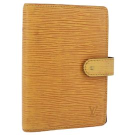 LOUIS VUITTON Epi Agenda PM Day Planner Cover Yellow R20059 LV Auth ti3915