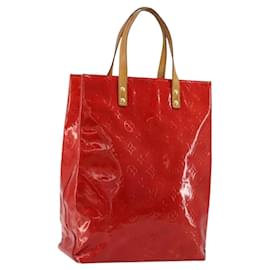 LOUIS VUITTON Borsa Monogram Vernis Reade MM Rosso Rouge M91086 LV Auth ep14516