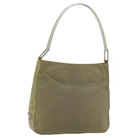 Borsa a Spalla PRADA Nylon Verde Auth 179345