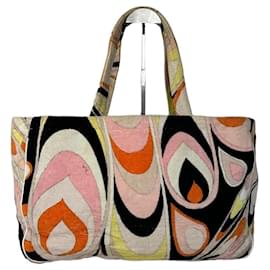 Borsa tote in tessuto vintage Emilio Pucci multicolore