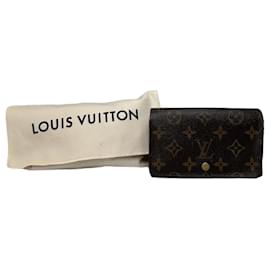 Cartera vintage Louis Vuitton de lona revestida marrón Monogram