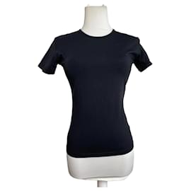 Vintage Fendi Baumwoll-T-Shirt Schwarz