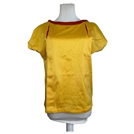 Camiseta de algodón vintage Dior amarilla