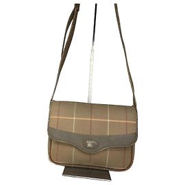 Bolso de Hombro Burberry Vintage Estampado Check Icónico en Beige y Marrón