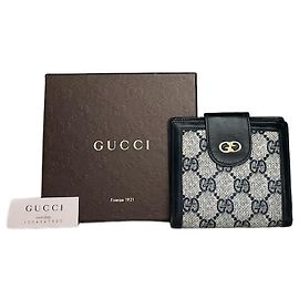 Portacarte Gucci GG Canvas Blu/Beige
