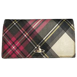 Vivienne Westwood Classic Plaid Stoffgeldbörse Mehrfarbig Gold
