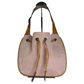 Borsa Hobo Gucci in scamosciato rosa con chiusura a coulisse
