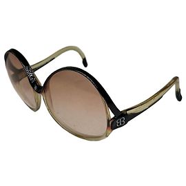 Occhiali da sole vintage Balenciaga in acetato nero