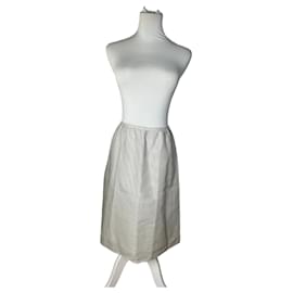 Saia de algodão listrada vintage Courreges
