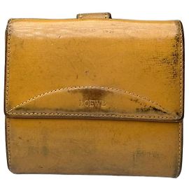 Loewe Yellow Leather Cardholder Vintage Patina