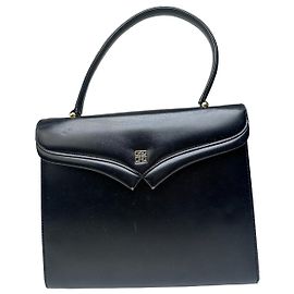 Borsa Vintage Givenchy in pelle liscia nera con patta