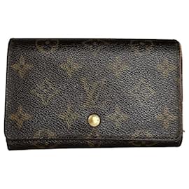 Portafoglio Louis Vuitton in tela Monogram marrone