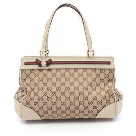Gucci Mayfair GG Canvas Sherry Line Tote Bag
