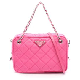 Borsa a 2 modi rosa Prada