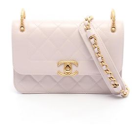 Sac à bandoulière Chanel Matelassé en cuir rose