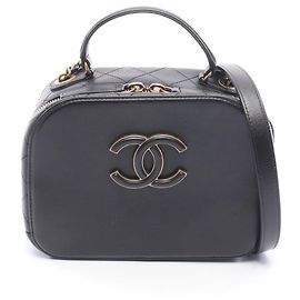 Bolso de hombro Chanel Coco Mark en piel negra
