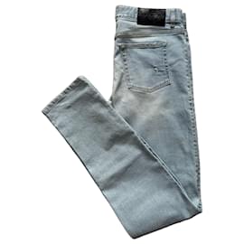 Jeans Givenchy Slim Fit Blu Lavato Uomo, Taglia 42