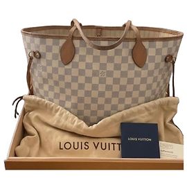 Borsa Louis Vuitton Neverfull MM Damier Azur Canvas