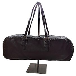Borsa Fendi Selleria Baguette in pelle marrone