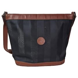 Fendi Borsa a tracolla in tela Zucca e pelle