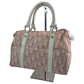 Christian Dior Borsa Boston Trotter Tela Rosa