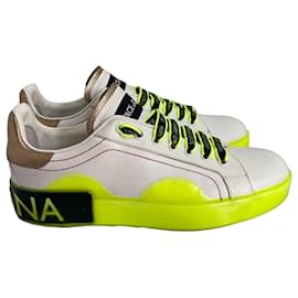 Dolce & Gabbana Portofino Weiße Leder-Sneaker