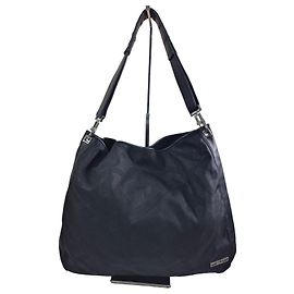 Bottega Veneta Bolsa Hobo de couro e nylon preta