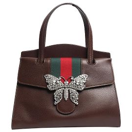 Gucci Borsa Linea Butterfly Totem marrone medium