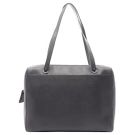 Borsa Tote Chanel in pelle di vitello granulata nera