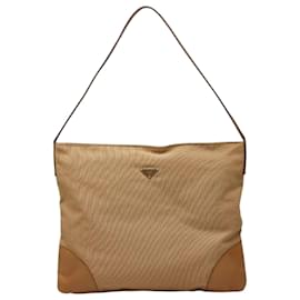 Borsa a tracolla con placca logo Triangle di Prada