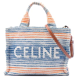 Borsa cabas Celine Thais in tela beige piccola - Céline