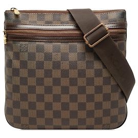 Louis Vuitton Pochette Damier Ebene Bosphore marrone