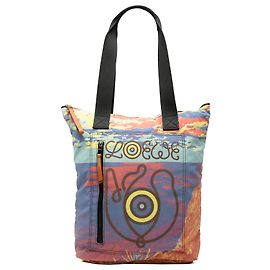 LOEWE Tote Loewe Nature in nylon con stampe multiple e occhielli