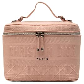 Beauty case Diortravel in tela Cannage D Lite rosa di Dior