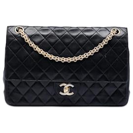 Chanel Black Medium CC Quilted Lambskin Bijoux Chain Double Flap