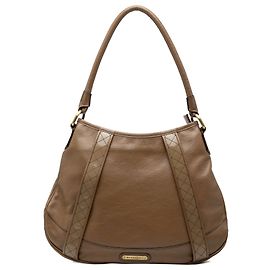 Borsa a tracolla in pelle marrone Burberry