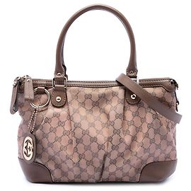 Borsa Sukey in tela GG beige Gucci