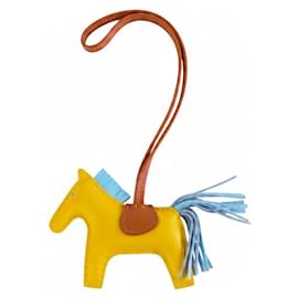 Hermès Yellow Milo Lammfell Grigri Rodeo Taschenanhänger PM
