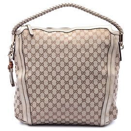 Tote Bella in tela GG beige di Gucci