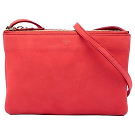 Céline Celine Trio Crossbody in agnello rosa misura Small