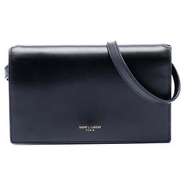Borsa a tracolla Saint Laurent in pelle nera