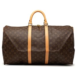 Louis Vuitton Marrone Monogram Keepall 55