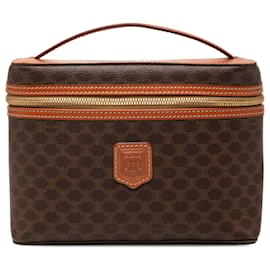 Beauty case in tela rivestita Macadam marrone Celine - Céline