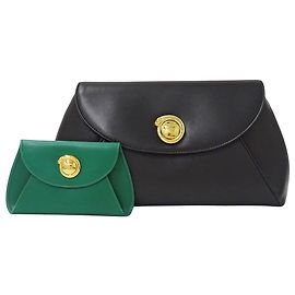 Borsa a mano in pelle nera Cartier
