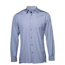 Lanvin, Camisa de cuadros azul oscuro con blanco